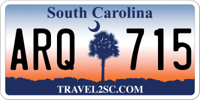 SC license plate ARQ715