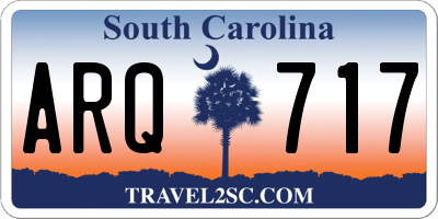 SC license plate ARQ717