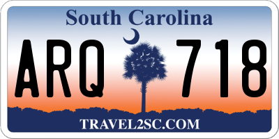SC license plate ARQ718