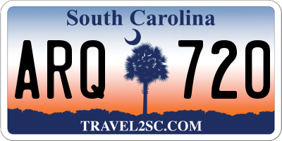 SC license plate ARQ720