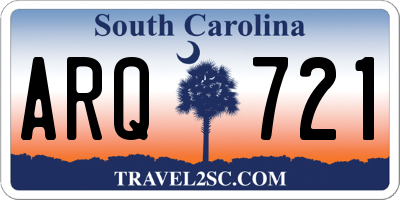 SC license plate ARQ721