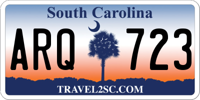 SC license plate ARQ723