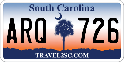 SC license plate ARQ726