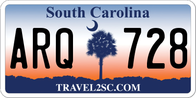 SC license plate ARQ728