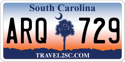 SC license plate ARQ729