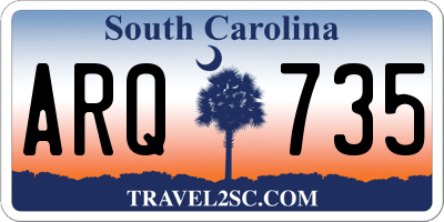 SC license plate ARQ735