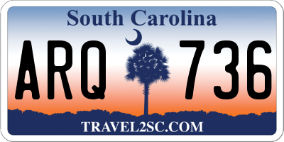 SC license plate ARQ736