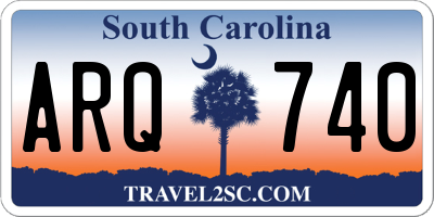 SC license plate ARQ740