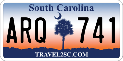 SC license plate ARQ741