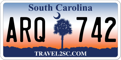 SC license plate ARQ742