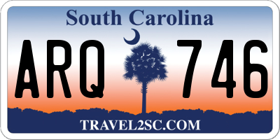 SC license plate ARQ746