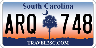 SC license plate ARQ748