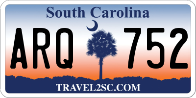 SC license plate ARQ752