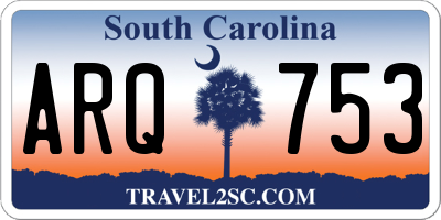 SC license plate ARQ753