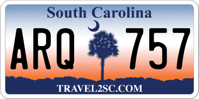 SC license plate ARQ757