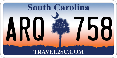 SC license plate ARQ758