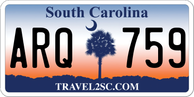 SC license plate ARQ759
