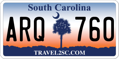 SC license plate ARQ760