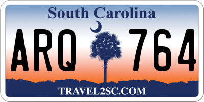 SC license plate ARQ764