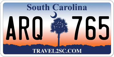 SC license plate ARQ765
