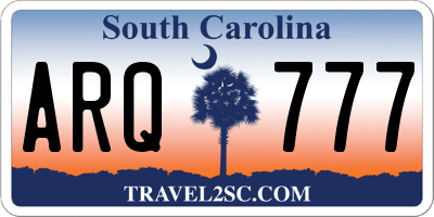 SC license plate ARQ777