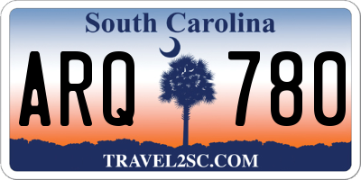 SC license plate ARQ780