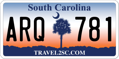 SC license plate ARQ781
