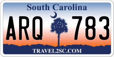 SC license plate ARQ783