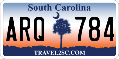 SC license plate ARQ784