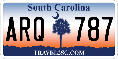SC license plate ARQ787
