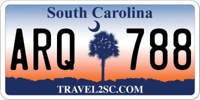 SC license plate ARQ788