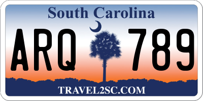 SC license plate ARQ789