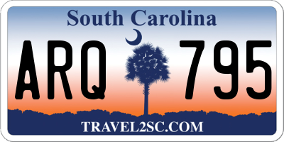 SC license plate ARQ795