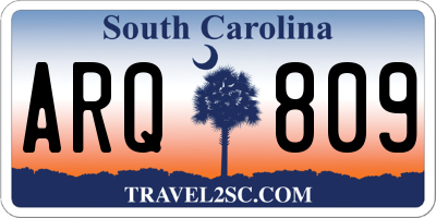 SC license plate ARQ809