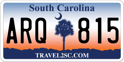 SC license plate ARQ815