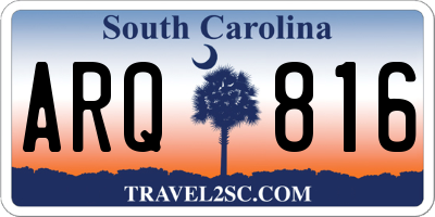 SC license plate ARQ816