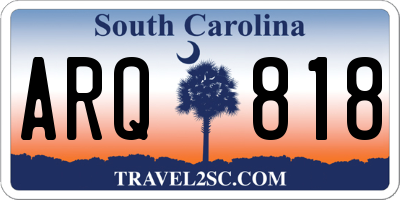 SC license plate ARQ818