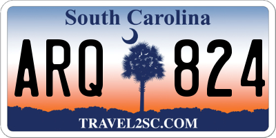 SC license plate ARQ824