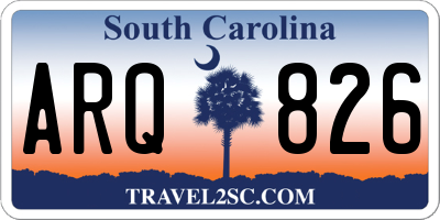 SC license plate ARQ826