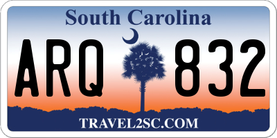 SC license plate ARQ832