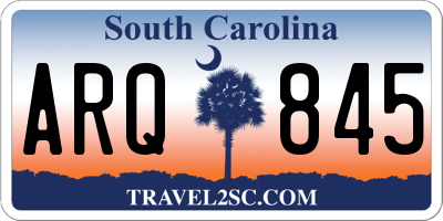 SC license plate ARQ845