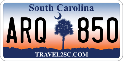 SC license plate ARQ850