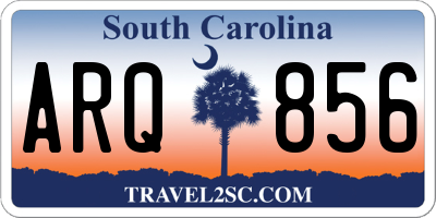 SC license plate ARQ856