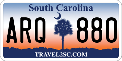 SC license plate ARQ880