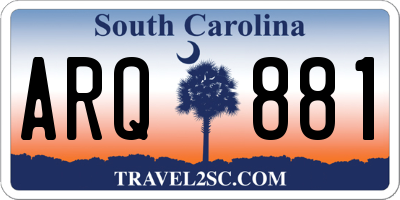 SC license plate ARQ881