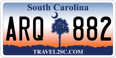 SC license plate ARQ882