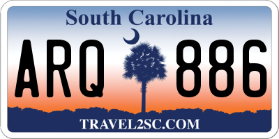 SC license plate ARQ886