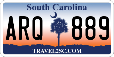 SC license plate ARQ889