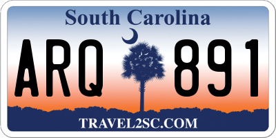 SC license plate ARQ891