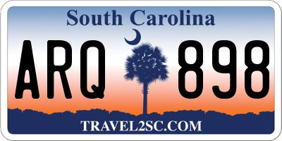 SC license plate ARQ898